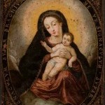 Madonna con bambino sulle nubi