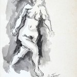 Donna nuda che cammina