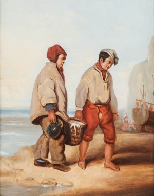 Marina con due pescatori